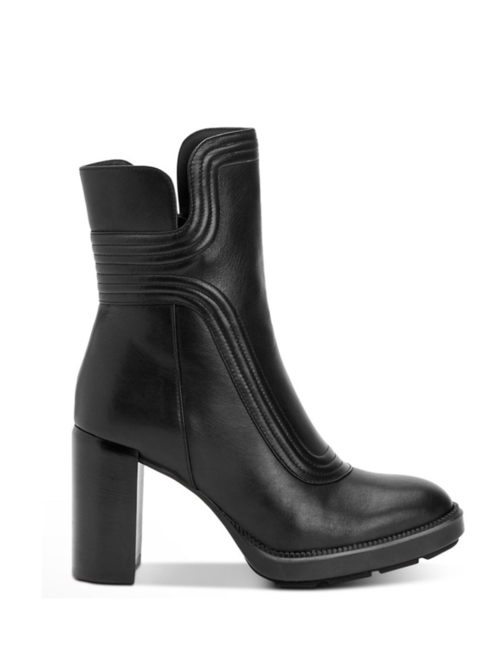 Aquatalia Illiana Weatherproof High Block Heel Boots in Black, Size 7 NEW in Box